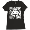 space alien qr code Ladies Fitted T-Shirt