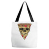 pizza skull Tote Bags