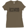 im not an alcoholic im a drunk t shirt x large funny beer pong keg par Ladies Fitted T-Shirt