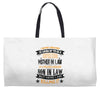 Super Cool Mother In Law Of A Freaking Awesome Son In Law Weekender Totes