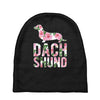 dachshund floral Baby Beanies