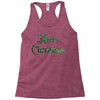 merry christmas green glitter Racerback Tank