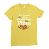all i want for christmas is pizza Ladies Fitted T-Shirt
