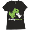 daddysaurus dinosaur dino Ladies Fitted T-Shirt