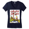 calvin hobbes Women's V-Neck T-Shirt