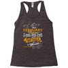 I'm a february woman I was born with my heart Racerback Tank
