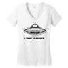 i want to believe Women's V-Neck T-Shirt