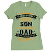 Super Cool Son Of A Freaking Awesome Dad Ladies Fitted T-Shirt