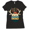 Hunting Season Retro Color 80s Style Ladies Fitted T-Shirt