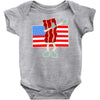 bacon american flag dab Baby Onesie