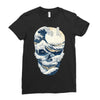 the great wave off skull Ladies Fitted T-Shirt