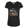 I Want to Leave Maternity Scoop Neck T-shirt