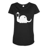apatosaurus white Maternity Scoop Neck T-shirt