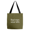real men wear kilts Tote Bags