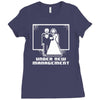 pixel wedding under new management Ladies Fitted T-Shirt