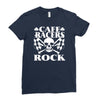 biker t shirt cafe racers ton up boys rockers greasers rock Ladies Fitted T-Shirt