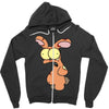 zombie bunny Zipper Hoodie