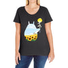 totoro sunflower Ladies Curvy T-Shirt