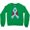 stomach cancer ribbon and rose Crewneck Sweatshirt