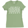 vinyl disc jockey dj Ladies Fitted T-Shirt