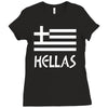 greece hellas greek flag Ladies Fitted T-Shirt