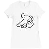 mickey pistol hands gun hip hop mens r&amp;b gangsta banksy grey t shirt s Ladies Fitted T-Shirt