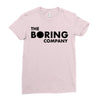 the boring company black logo Ladies Fitted T-Shirt