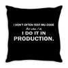 most interesting coder Throw Pillow