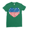 usa flag 2 Ladies Fitted T-Shirt