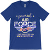 military, women's proud air force mom of her military son u T-Shirt
