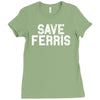 save ferris Ladies Fitted T-Shirt