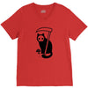 grim kitty V-Neck Tee