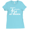 don't touch my simson  fun ddr motorrad tuning simi s51 50 fan Ladies Fitted T-Shirt