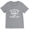 legends are born in february t shirt V-Neck Tee