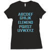 abc elemeno funny geek nerd book school teacher read spelling tee shir Ladies Fitted T-Shirt