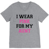 i wear pink for my aunt breast cancer V-Neck Tee