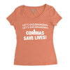 commas save lives t shirt Women's Triblend Scoop T-shirt