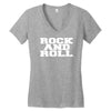 rock and roll funny Women's V-Neck T-Shirt