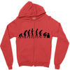 evolution computer Zipper Hoodie