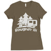 roughin' it roughing trailer camping camp Ladies Fitted T-Shirt