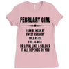 Super February Girl Ladies Fitted T-Shirt
