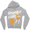 shamble to the cure zombie 5k Zipper Hoodie