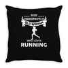 who loves running1 Throw Pillow