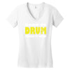 born to drum forced to work Women's V-Neck T-Shirt