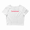 technician t shirt technics parody dj vinyl 1200 hip hop illest techno Crop Top