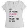 Yes...I'm Pregnant.It's a Girl! And No...You Can't Touch My Belly! Women's Triblend Scoop T-shirt