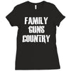 family, guns, country Ladies Fitted T-Shirt