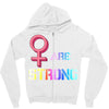 Women's March We are Strong Zipper Hoodie