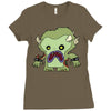 zombie monster Ladies Fitted T-Shirt