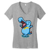 blue crocodile! Women's V-Neck T-Shirt